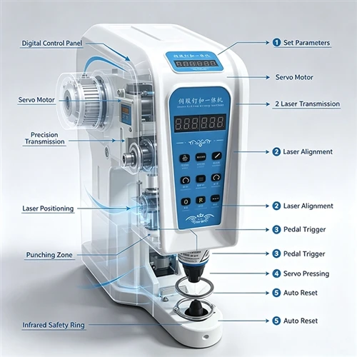 About Industrial Snap Attaching Sewing Machine